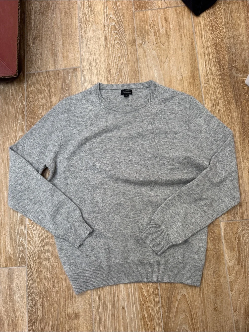 J. Crew Men's Gray Crewneck Sweater cashmere